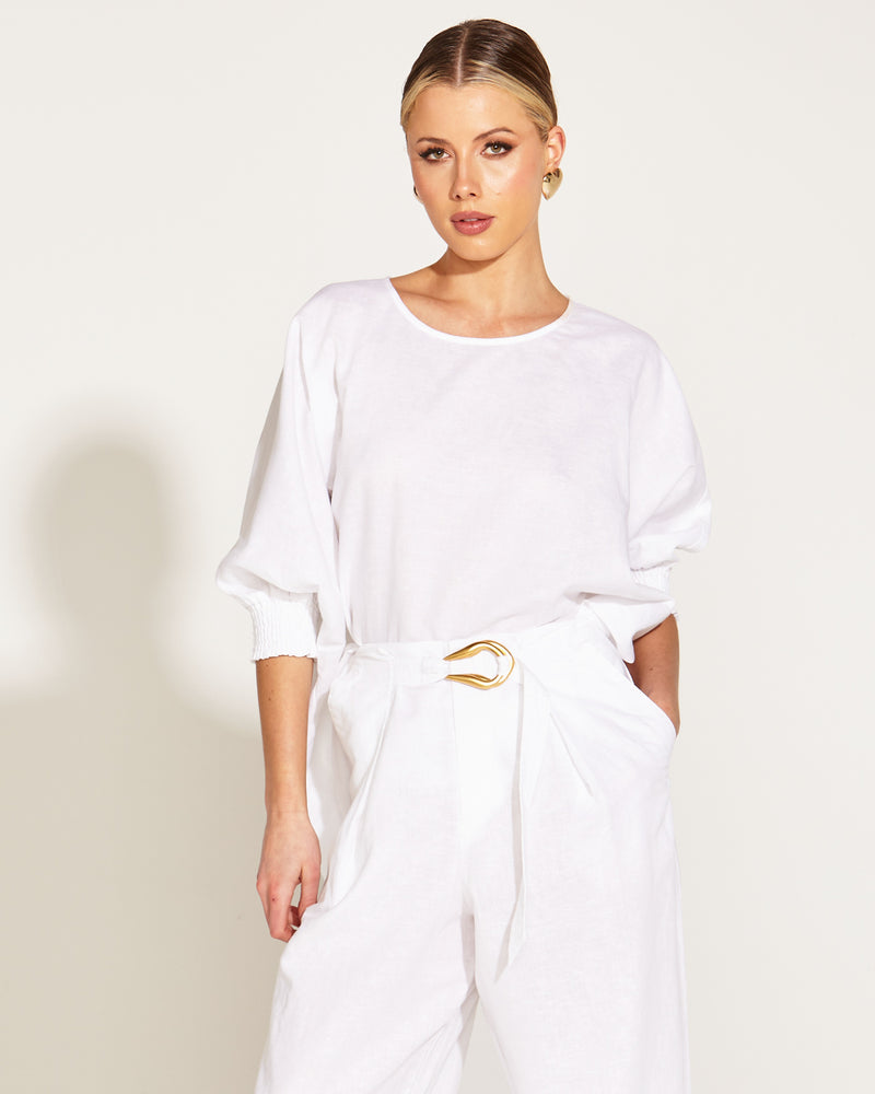 A Walk In The Park Linen - White
