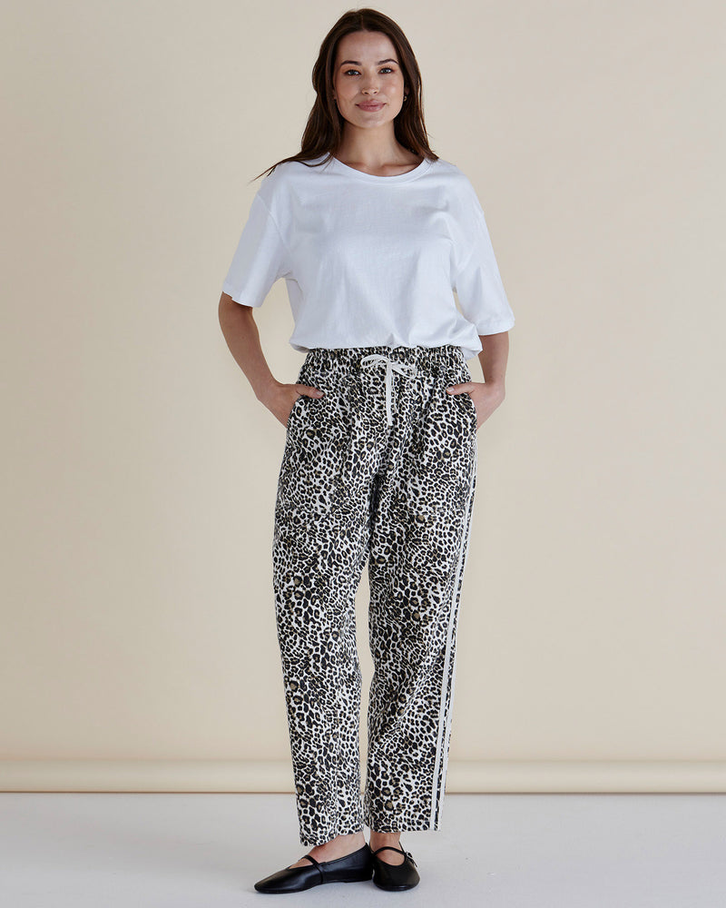 Quinn Cotton Jogger Leopard Print