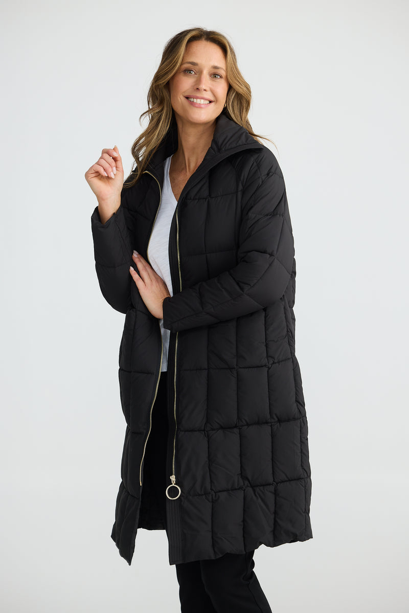Orion Longline Puffer Black