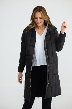 Orion Longline Puffer Black