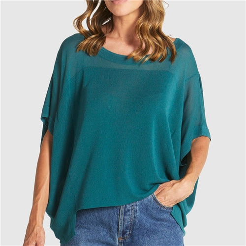 Irises Knit Teal Green